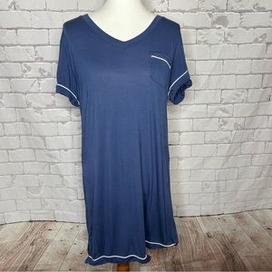 Honeydew Navy Short Sleeve Nightgown Size Large